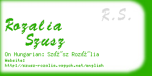 rozalia szusz business card